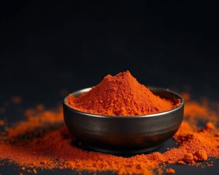 Bowl of red suya spice powder